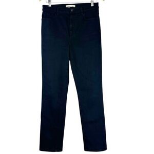 CURRENT/ELLIOTT Women's Black Denim Lightweight Straight Leg High Rise Jeans 28
